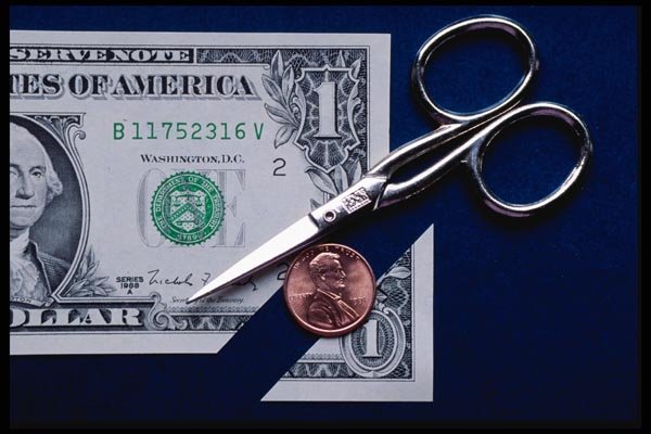 125093 Cutting Corners To Save Every Penny A4 Photo Print