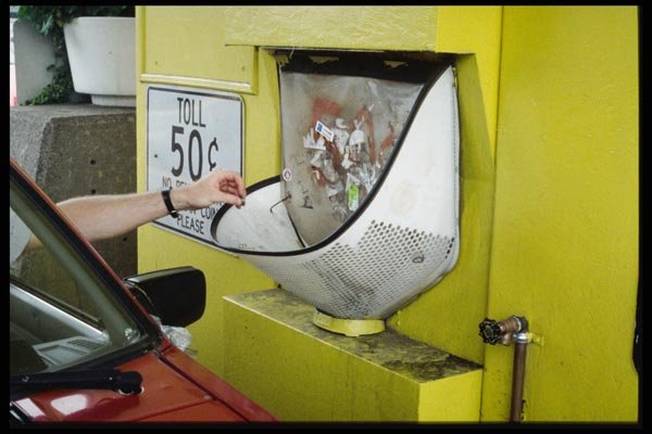 125098 Exact Change Highway Toll A4 Photo Print