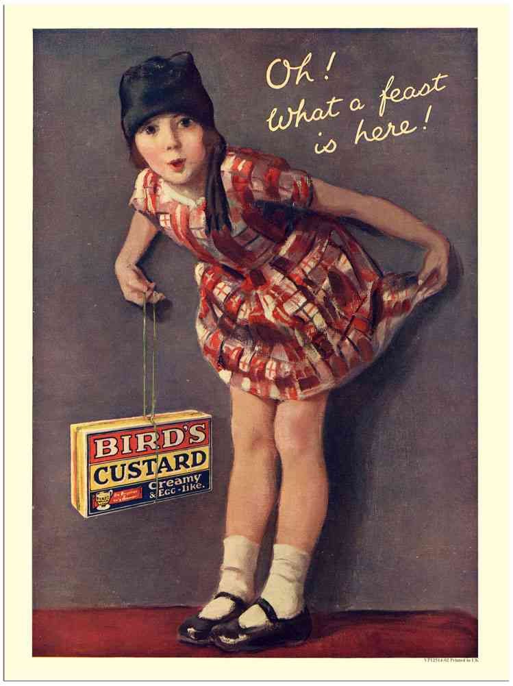 12514 02 Birds Custard Oh What A Feast Is Here 1925 advert A4 Photo Print