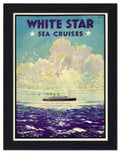 1256 white star cruises j harris 1930 2 Vintage Advert A4 Photo Print