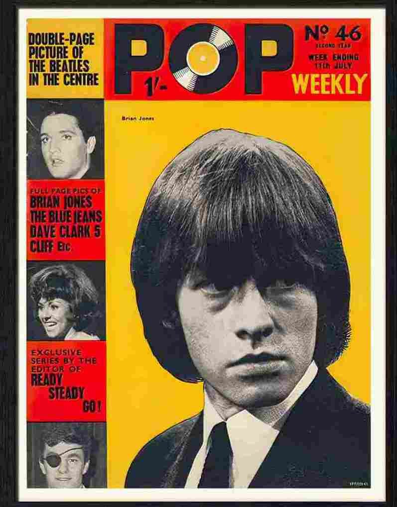 126 01 pop weekly brian jones rolling stones 1960s Advert A4 Photo Print