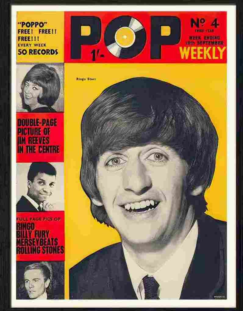 126 05 pop weekly beatles ringo starr 1960s Advert A4 Photo Print