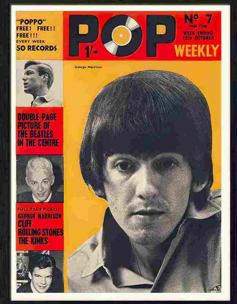 126 08 pop weekly beatles george harrison 1960s Advert A4 Photo Print