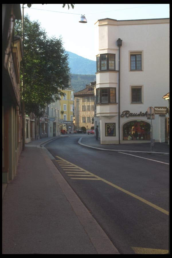 126002 Small Street In Innsbruck A4 Photo Print