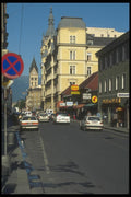 126010 Downtown Street A4 Photo Print