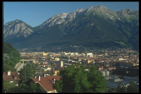 126019 Scharnitz Mountains Behind Innsbruck A4 Photo Print