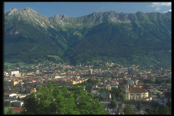 126020 Innsbruck, Basilic And Hafelekarspitze Mountains A4 Photo Print