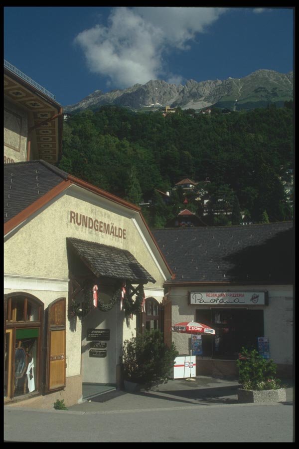 126025 Cable car Restaurant On Left Bank A4 Photo Print