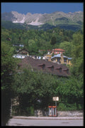 126047 Houses In The Mountains A4 Photo Print