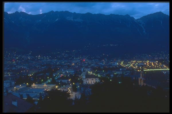 126057 Innsbruck At Night A4 Photo Print