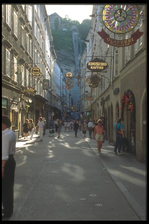 126061 Feverish Activity On Getreidegasse Street 2 A4 Photo Print