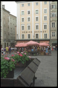 126065 Salzburg Market Place A4 Photo Print