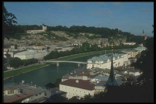 126079 Church Of Capuchin Order And Salzach River A4 Photo Print