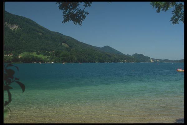 126099 Large Lake In The Valley A4 Photo Print