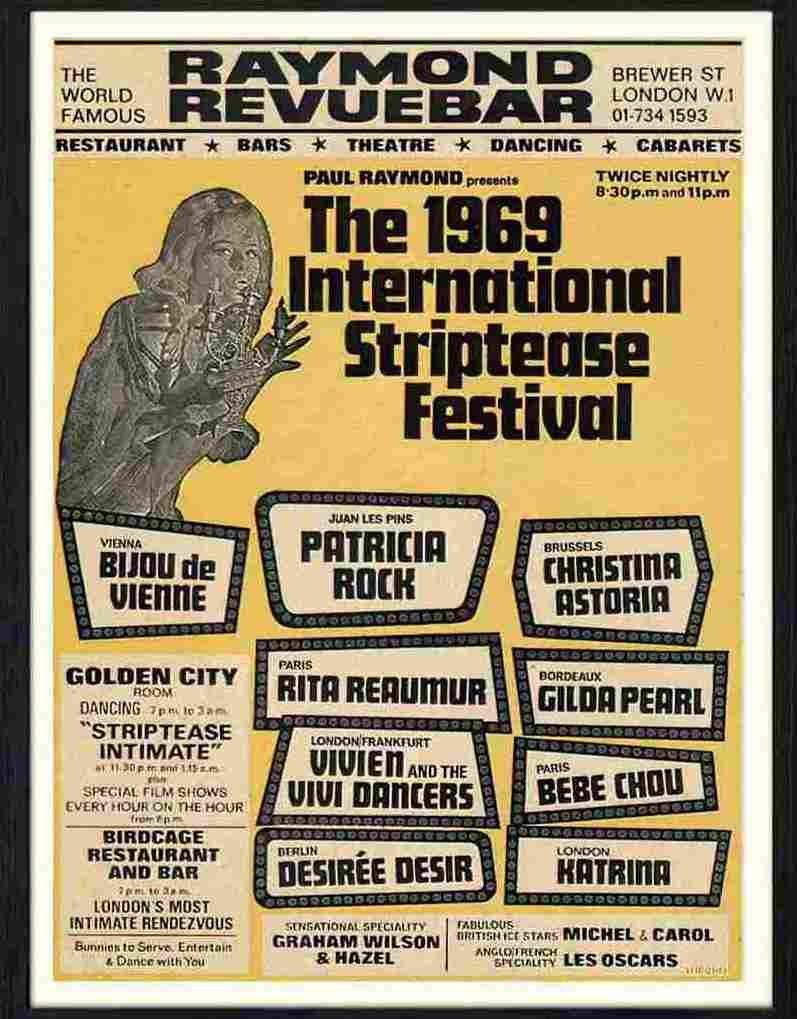 127 03 raymond revue bar soho london Advert A4 Photo Print