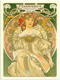 127 champenois mucha 2 Vintage Advert A4 Photo Print
