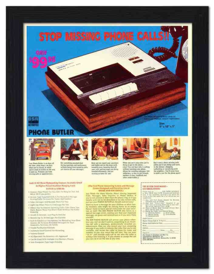 1270 answering machine 1972 2 Vintage Advert A4 Photo Print