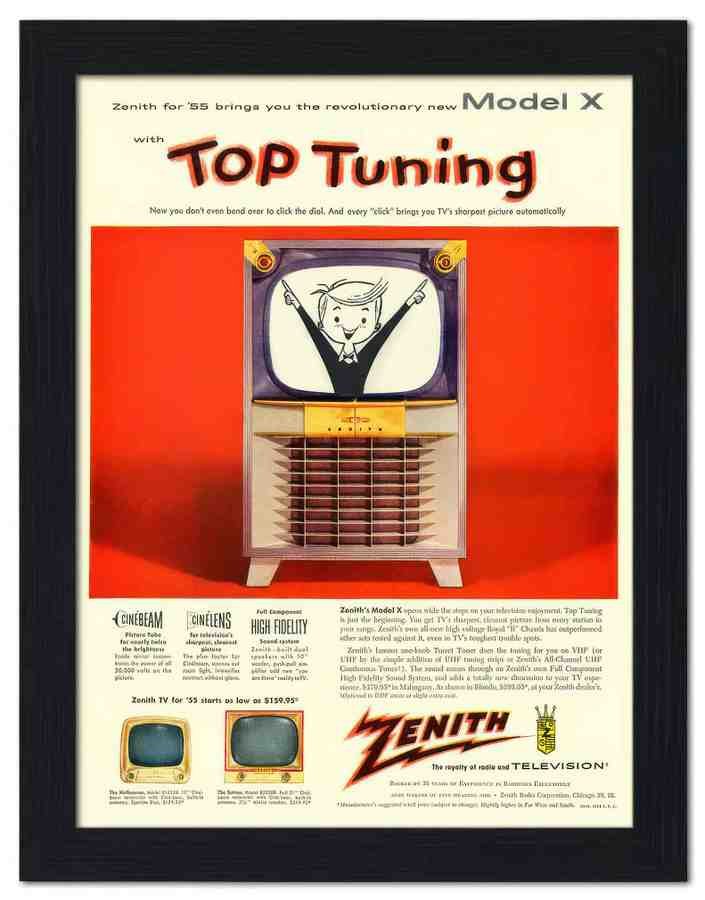 1274 zenith television advert 1950s 2 Vintage Advert A4 Photo Print