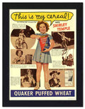 127H shirley temple quaker puffed wheat 2 Vintage Advert A4 Photo Print