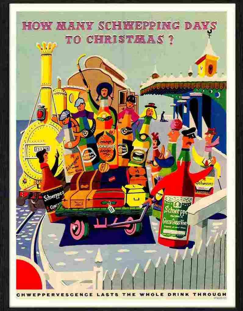 128 01 schwepping days to christmas Advert A4 Photo Print