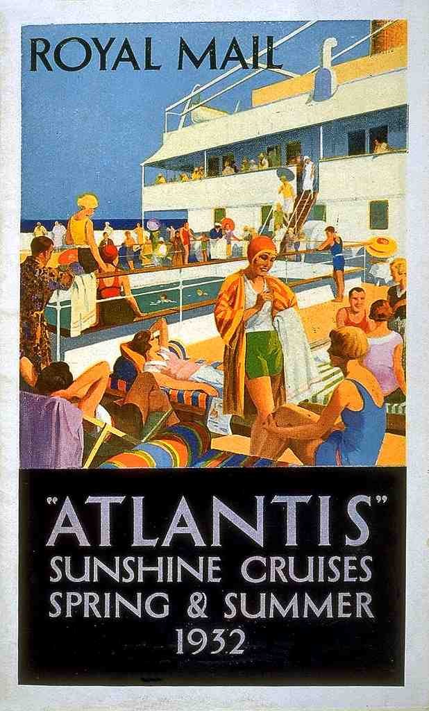 128 Royal Mail Atlantis Vintage A4 Photo Print
