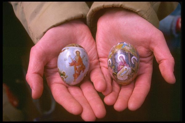 128015 Religious Easter Eggs, Moscow A4 Photo Print
