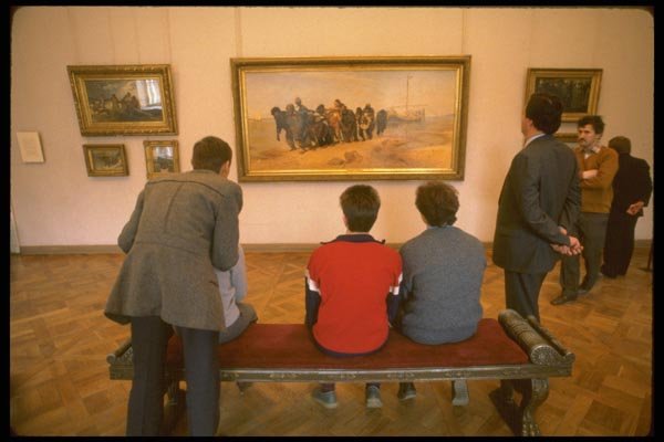 128035 Volga Boatmen Painting, State Museum, St. Petersburg A4 Photo Print