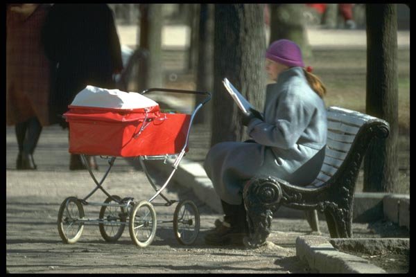 128044 Babysitting, Admiralty Park, St. Petersburg A4 Photo Print
