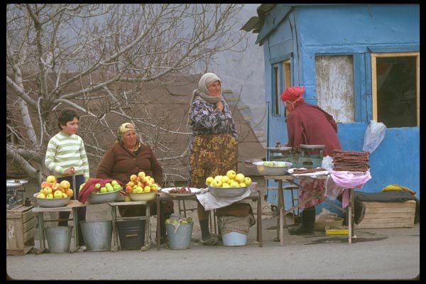 128081 Road Side Vendors At Garni A4 Photo Print