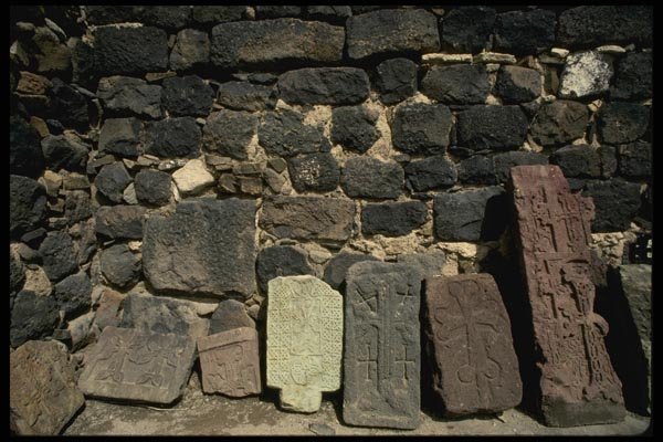128097 Ancient Stones, Lake Sevan Chapel A4 Photo Print