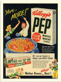 12811 07 Kelloggs Pep Cereal 1940S advert A4 Photo Print