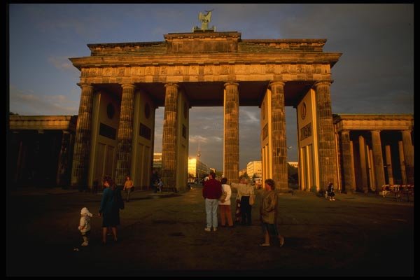 129002 View From West To East Through The Brandenburg Gate A4 Photo Print