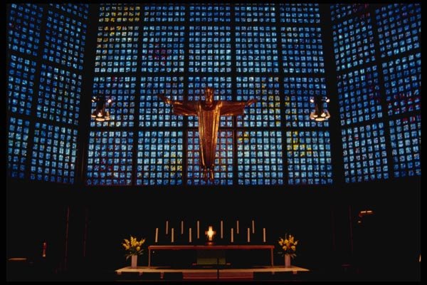 129009 Suspended Christ, Interior Of Kaiser Wilhelm Church A4 Photo Print