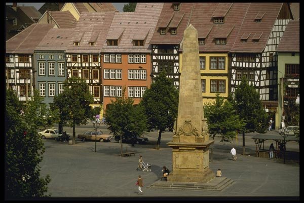129057 Cathedral Square And Old Town, Erfurt A4 Photo Print