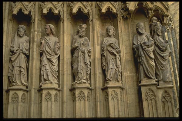 129058 Religious Statuary, Erfurt Cathedral A4 Photo Print