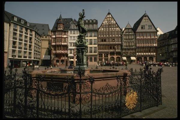 129091 Old Town's Romerberg Square, Frankfurt A4 Photo Print