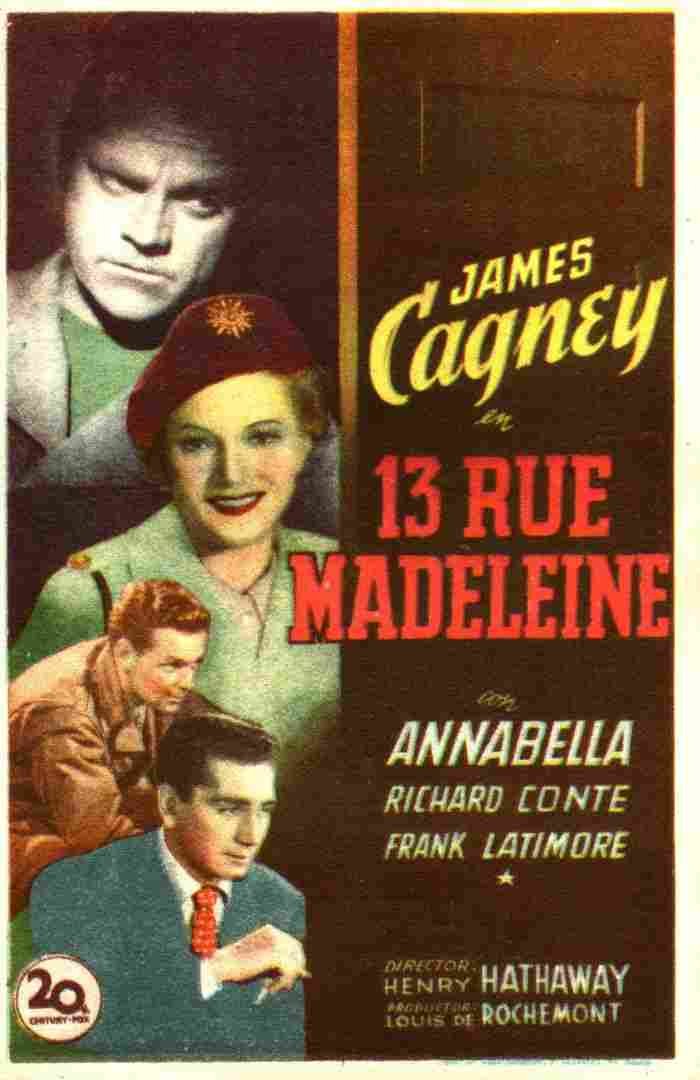 13 Rue Madeleine 04 film star poster A4 Photo Print