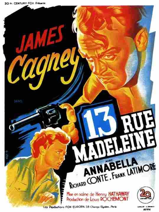 13 Rue Madeleine 05 film star poster A4 Photo Print