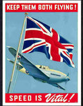 13 keep them both flying war poster Advert A4 Photo Print