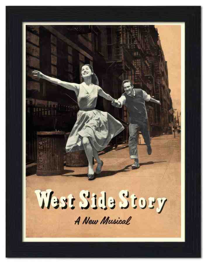 1300 west side story musical theatre poster 1958 2 Vintage Advert A4 Photo Print