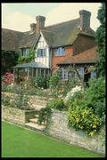 131043 Country House With Mixed Border A4 Photo Print