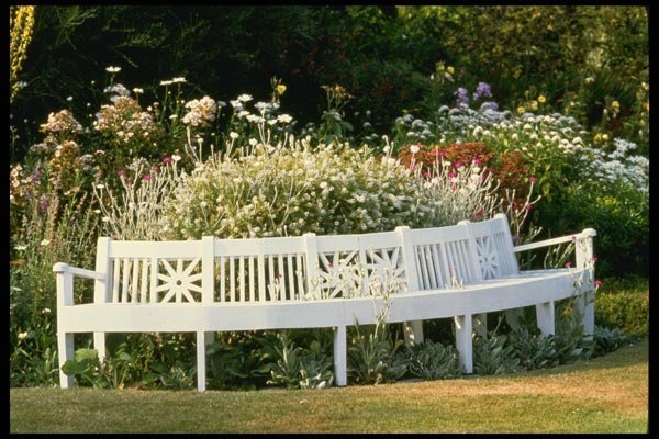 131058 Garden Seat With Goat's Beard Stachys A4 Photo Print