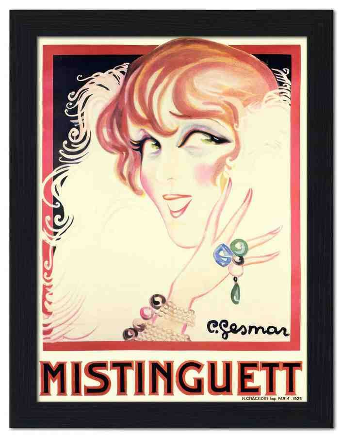 1324 mistinguette charles gesmar art deco poster 1925 2 Vintage Advert A4 Photo Print