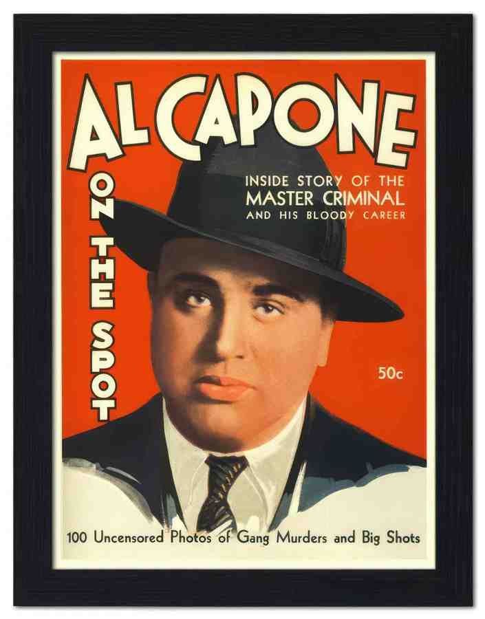 1334 al capone crime detective magazine cover 1940s 2 Vintage Advert A4 Photo Print