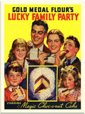 13417 03 Lucky Family Party Cake 1930S Vintage Advert A4 Photo Print