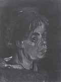 135 Female Peasants Head With Dark Coif Nuenen 1885 A4 Photo Print