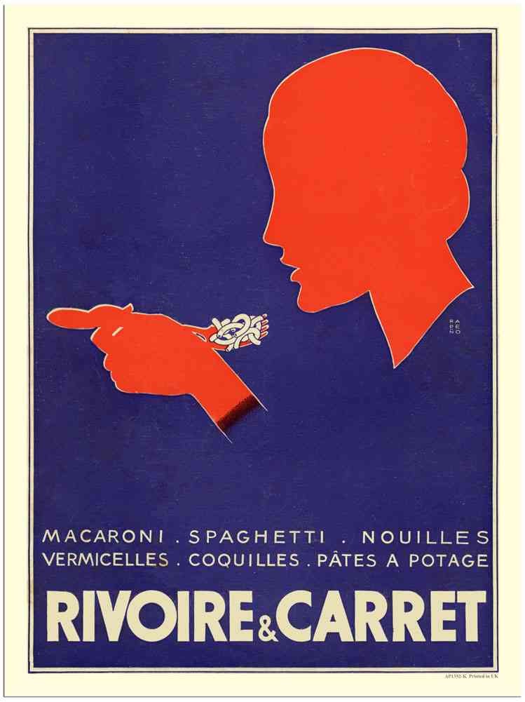 1352K Rivoire Carret Pasta advert A4 Photo Print