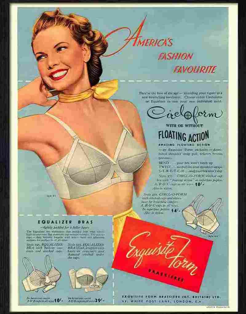 135K exquisite form bra 1950s Advert A4 Photo Print