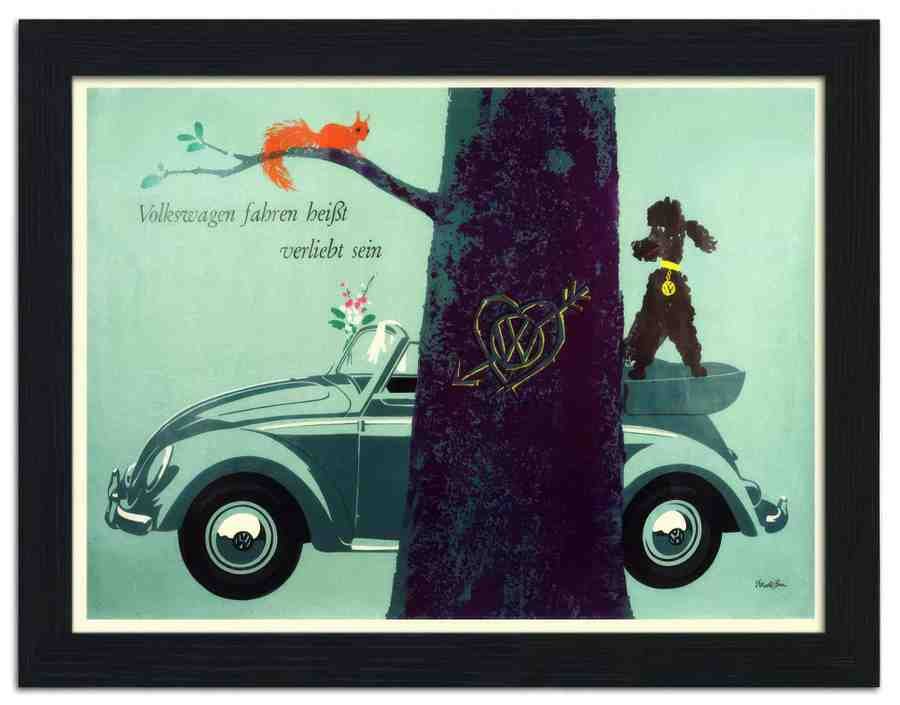 1361 vw beetle car advert poster 2 Vintage Advert A4 Photo Print