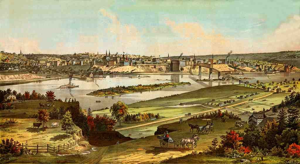 137 St. Maul Minesota 1874 Vintage A4 Photo Print